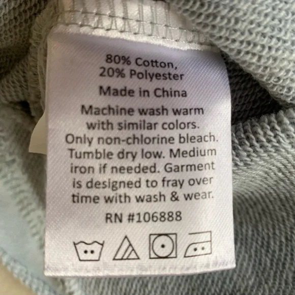 APPAMAN girls slouchy sweatshirt 80% gray cotton distressed style sweats… - Picture 8 of 14